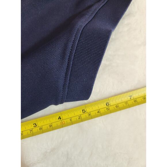 Under Armour Polo Shirt Mens Large Blue Short Sleeve Embroidered Athleisure - Picture 10 of 12